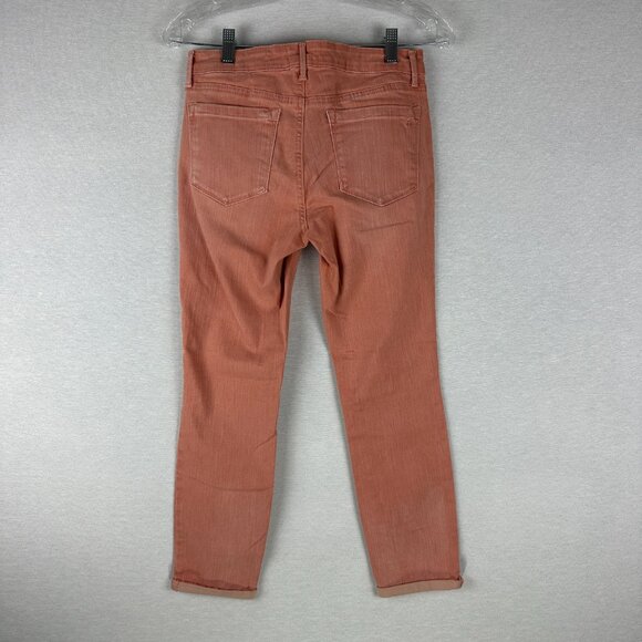 JESSICA SIMPSON WOMEN'S PINK ROLL CROP SKINNY MID RISE CASUAL STRETCH JEANS 4/27 - Picture 5 of 10